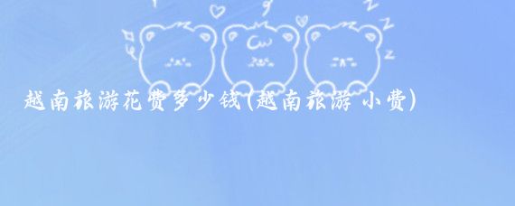 越南旅游花费多少钱(越南旅游 小费)