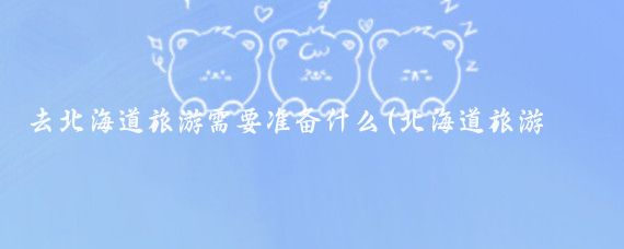 去北海道旅游需要准备什么(北海道旅游必备物品)