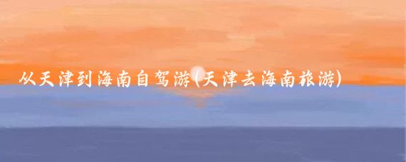 从天津到海南自驾游(天津去海南旅游)