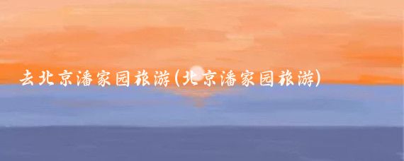 去北京潘家园旅游(北京潘家园旅游)