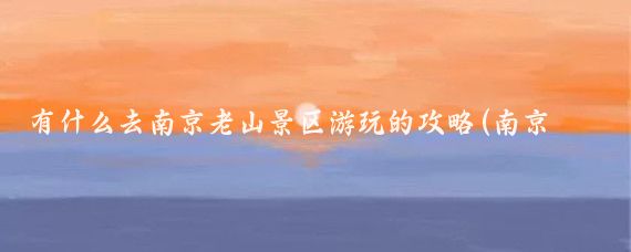 有什么去南京老山景区游玩的攻略(南京老山旅游攻略)