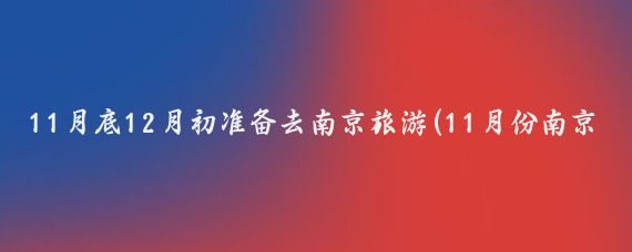11月底12月初准备去南京旅游(11月份南京旅游)