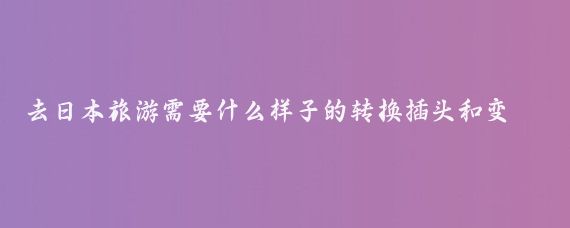 去日本旅游需要什么样子的转换插头和变压器(日本旅游 转换插头)
