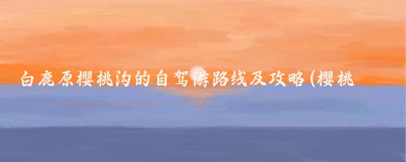 白鹿原樱桃沟的自驾游路线及攻略(樱桃沟旅游攻略)