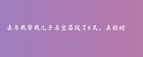 去年我带我儿子去宜昌玩了6天，去的时候就我就一个双肩包，一个行李箱