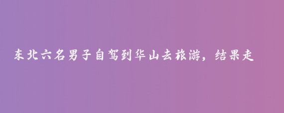 东北六名男子自驾到华山去旅游，结果走错了路线，遇到有户人家里办婚宴