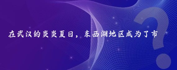 在武汉的炎炎夏日，东西湖地区成为了市民们寻找清凉的好去处,我的邻居小李