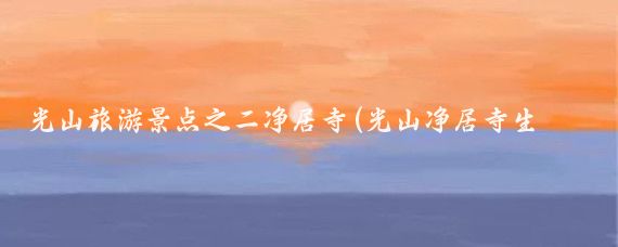 光山旅游景点之二净居寺(光山净居寺生态旅游区)