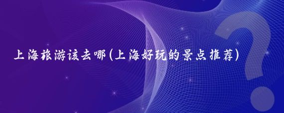 上海旅游该去哪(上海好玩的景点推荐)